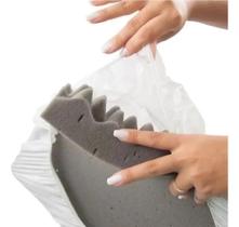 Lençol Capa Colchão Caixa/Casca De Ovo Casal Imperm Branco