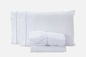 Lençol Casal 3 pçs 200 fios 100% algodão fronha ponto palito Branco Lençol Casal 3 pçs 200 fios 100% algodão fronha ponto palito Branco