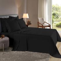 Lençol Casal 3 Pçs Fronhas Com Abas Percal 180 Fios - 40 CM DE ALTURA