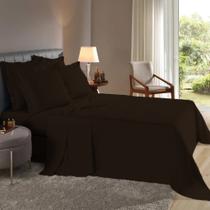 Lençol Casal 3 Pçs Fronhas Com Abas Percal 180 Fios - 40 CM DE ALTURA