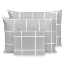 Lençol Casal 3 pçs Percal Flex Estampado 400 Fios Toque Acetinado