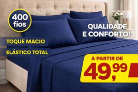 Lençol Casal 3 Peças 400 Fios Macio de Qualidade Luxo Azul Marinho Lençol Casal 3 Peças 400 Fios Macio de Qualidade Luxo Azul Marinho