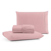 Lençol Casal 3 Peças 400 Fios Toque Aveludado Rose Lençol Casal 3 Peças 400 Fios Toque Aveludado Rose