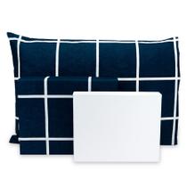 Lençol Casal 4 pçs Estampado Percal Flex 400 Fios Toque Acetinado - 40 cm de altura