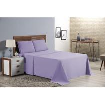 Lençol Casal 4 Peças 400 Fios Luxo Lilas