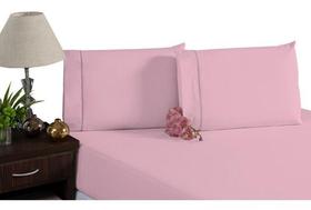 Lençol Casal 4 Peças 400 Fios Toque Macio Luxo Rose