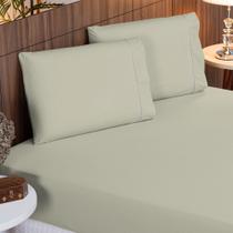 Lençol Casal 400 Fios 3 Peças Toque 100% Macio com Fronhas