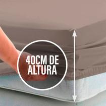 Lençol Casal 40cm c/ Elástico na Volta Toda Percal Flex 400 Fios