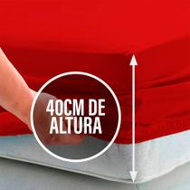 Lençol Casal 40cm de altura Avulso c/ Elástico na Volta Toda Percal Flex 400 Fios Macio