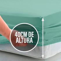 Lençol Casal 40cm de Altura C/ Elástico Percal 200 Fios 100% Algodão