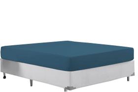 Lençol Casal Avulso 400 Fios Micropercal Azul Petróleo Lençol Casal Avulso 400 Fios Micropercal Azul Petróleo