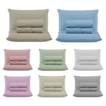 Lençol Casal com Elástico e Fronha 200 Fios 100% Algodão 4 peças