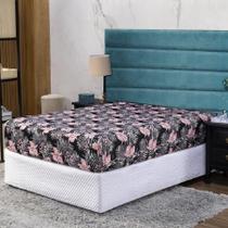 Lençol Casal Com Elástico Prático Malha Estampada 1 Peça Lençol Casal Com Elástico Prático Malha Estampada 1 Peça