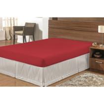 Lençol Casal com Elastico Vermelho