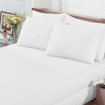 Lençol Casal Essencial 1 peça Branco - Lepper Lençol Casal Essencial 1 peça Branco - Lepper