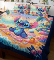 Lençol Casal Lilo e Stitch Modelo Praia Lençol Casal Lilo e Stitch Modelo Praia