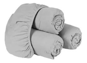 Lençol Casal Malha Avulso 100% Algodão Antialérgico Cinza Lençol Casal Malha Avulso 100% Algodão Antialérgico Cinza