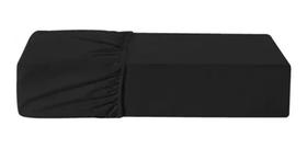 Lençol Casal Malha Avulso 100% Algodão Antialérgico Preto