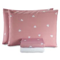 Lençol Casal Padrão 04 Pecas Algodão Misto 150 Fios