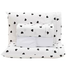 Lençol casal padrão avulso com elástico estampado 100% algodão