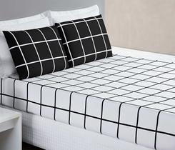 Lençol Casal Padrão Box Com Elástico 200 Fios Austin 3 Peças Lençol Casal Padrão Box Com Elástico 200 Fios Austin 3 Peças