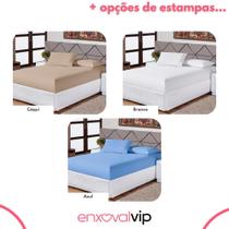 Lençol Casal Padrão com Elástico 1 Peça Soft Antiácaro 100% Poliéster 180 Fios Macio