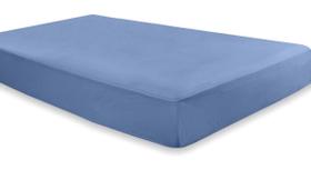 Lençol Casal Padrão Elasticado azul com 1 peça