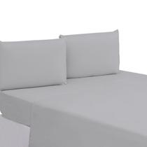Lençol Casal Padrão Sem Elástico Percal 200 Fios 100% Algodão Cama Box 01 Peça Lindo e Macio CINZA Lençol Casal Padrão Sem Elástico Percal 200 Fios 100% Algodão Cama Box 01 Peça Lindo e Macio CINZA