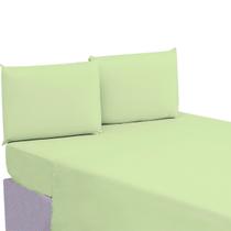 Lençol Casal Padrão Sem Elástico Percal 200 Fios 100% Algodão Cama Box 01 Peça Lindo e Macio VERDE Lençol Casal Padrão Sem Elástico Percal 200 Fios 100% Algodão Cama Box 01 Peça Lindo e Macio VERDE