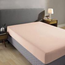Lencol casal priori salmao 100% algodao c/ elastico liso 1,38x1,88x35cm - DOHLER