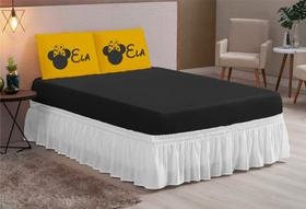 Lençol Casal Queen 03 peças ELA/ELA Amarelo Preto Lençol Casal Queen 03 peças ELA/ELA Amarelo Preto