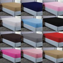 Lençol Casal QUEEN 400 Fios Barato com Elástico Cama Box Toque Macio Barato