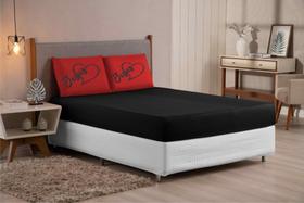 Lençol casl queen elasticado duas fronha jesus