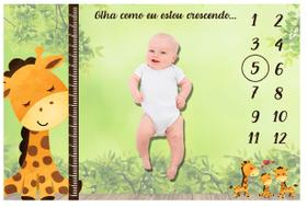 Lençol Cenário Foto Mêsversário Girafinha Minha Estrelinha