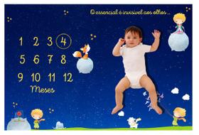 Lençol Cenário para Foto Mêsversário Meu Príncipe Minha Estrelinha