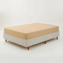 Lençol Com Elástico Avulso Queen 400 Fios Micropercal Poliéster Liso Toque Macio