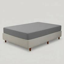 Lençol Com Elástico Avulso Queen 400 Fios Micropercal Poliéster Liso Toque Macio