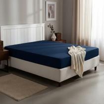 Lençol Com Elástico Avulso Queen 400 Fios Micropercal Poliéster Liso Toque Macio