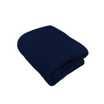 Lençol com Elástico Cama Júnior Plush Microfibra Fleece Azul Marinho Arrumadinho Enxovais