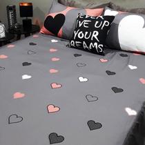 Lençol com elástico casal king 4 pç love c/ almofada decor