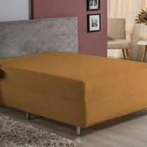 Lençol Com Elástico Casal Nobre 1 Peça Luva de Box 55cm de Altura Malha 100% Algodão - Cobre