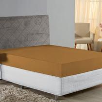 Lençol Com Elástico Casal Nobre Viúva 1 Peça 30cm De Altura Malha 100% Algodão - Cobre Lençol Com Elástico Casal Nobre Viúva 1 Peça 30cm De Altura Malha 100% Algodão - Cobre