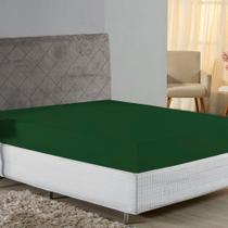 Lençol Com Elástico Casal Nobre Viúva 1 Peça 30cm De Altura Malha 100% Algodão - Verde-bandeira Lençol Com Elástico Casal Nobre Viúva 1 Peça 30cm De Altura Malha 100% Algodão - Verde-bandeira