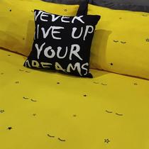 Lençol com elástico casal super king 4 pç sonhos com almofada