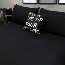 Lençol com elástico casal super king 4 un preto c/ almofada