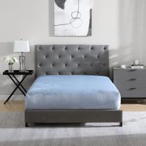 Lençol com elástico Cathay Home Queen Plush Fur Ultra Soft Blue Lençol com elástico Cathay Home Queen Plush Fur Ultra Soft Blue