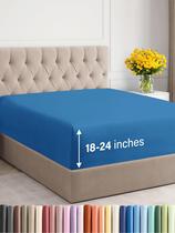 Lençol com elástico CGK Unlimited Extra Deep Cal King Royal Blue Lençol com elástico CGK Unlimited Extra Deep Cal King Royal Blue