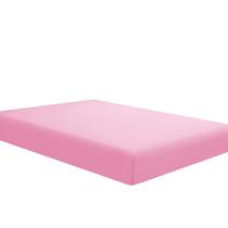 Lençol com elástico, colchão Sfoothome, tamanho duplo, microfibra rosa