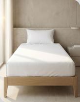 Lençol Com Elástico de Solteiro Crystal Branco 100% Algodão 88cm x 1,88m Confortável Teka Lençol Com Elástico de Solteiro Crystal Branco 100% Algodão 88cm x 1,88m Confortável Teka