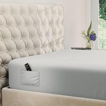 Lençol com elástico DREAMCARE King Extra Deep Pocket 53x203cm cinza claro Lençol com elástico DREAMCARE King Extra Deep Pocket 53x203cm cinza claro